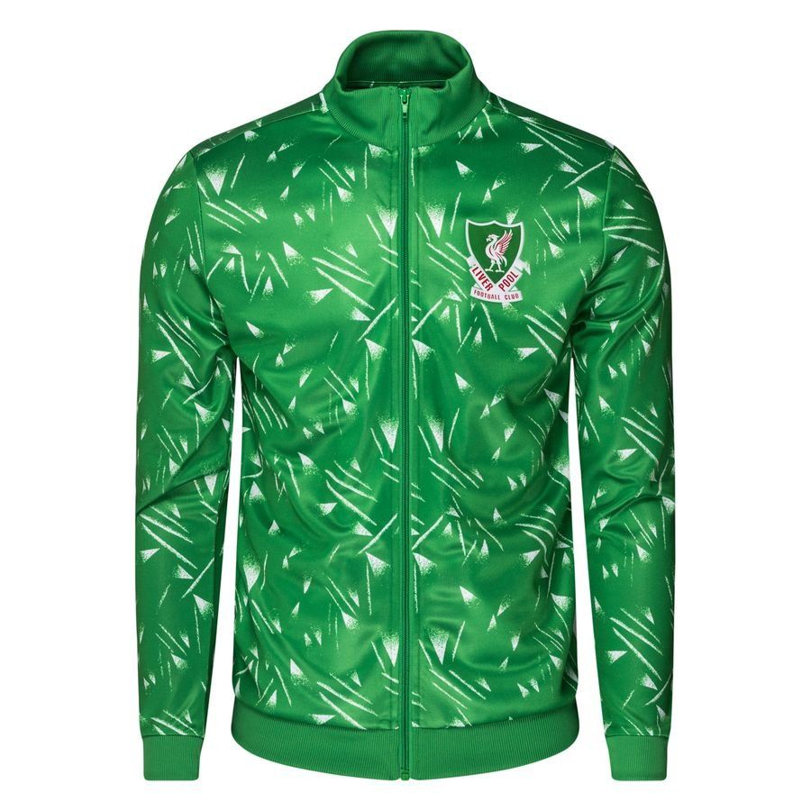 Liverpool Track Jacket 1989 Goalkeeper - Green/White - Men's-SoccerKits Hub | Buy Soccer Jerseys Online